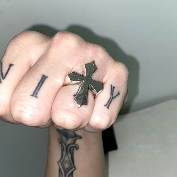 The Great Frog 🐸 London 🇬🇧 sterling silver cross ring 💍 size 11​​​​​ - Picture 4 of 5